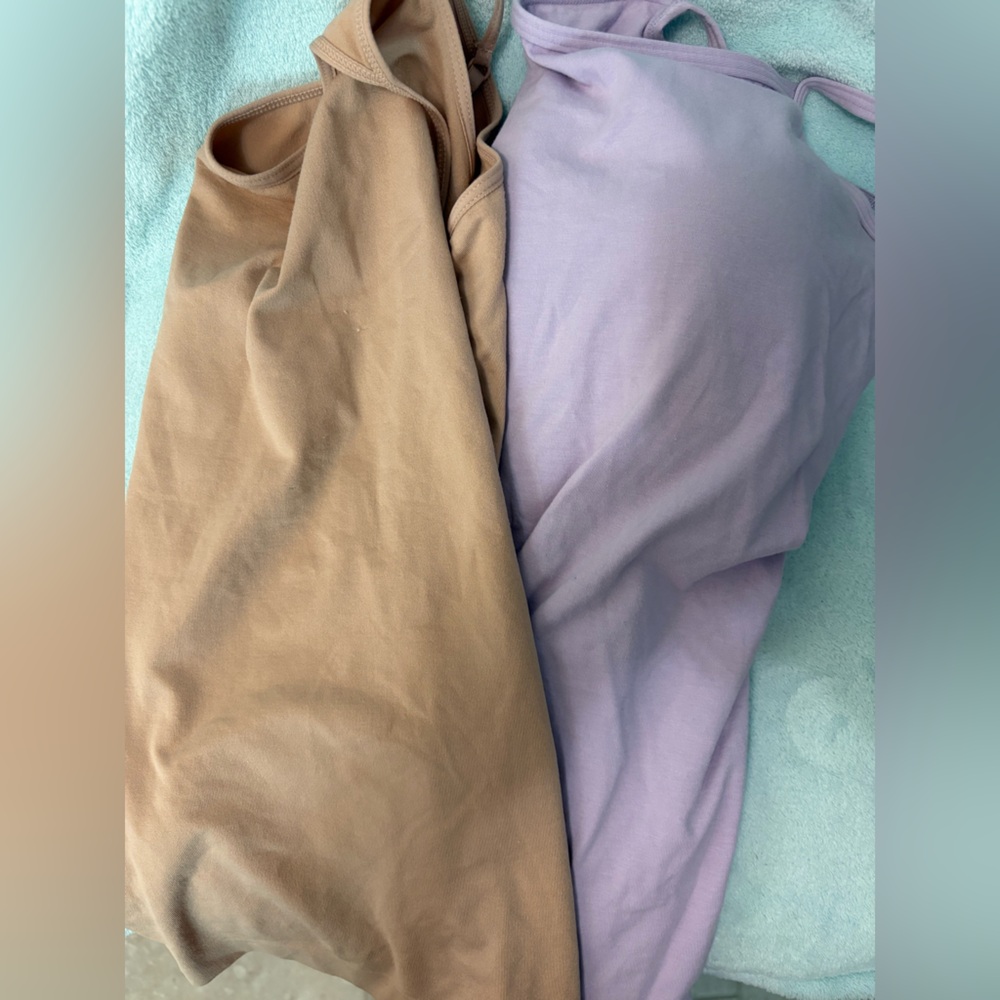 Bundle of 2 Modern Moments tank tops. Tan and Lavender. Size XL.